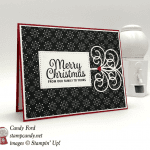 Stampin' Up! Merry Little Christmas with Swirly Snowflakes Christmas card by Stamp Candy