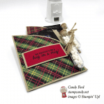 Stampin' Up! Hug in a Mug Christmas Around the World DSP Hot Chocolate Packet with Treat Tubes by Candy Ford of Stamp Candy
