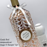 stampin up cheers to the years dsp holiday gift wine bottle cover by candy ford of stamp candy