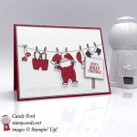 Stampin' Up! Santa's Suit handmade Christmas card made by candy ford of stamp candy
