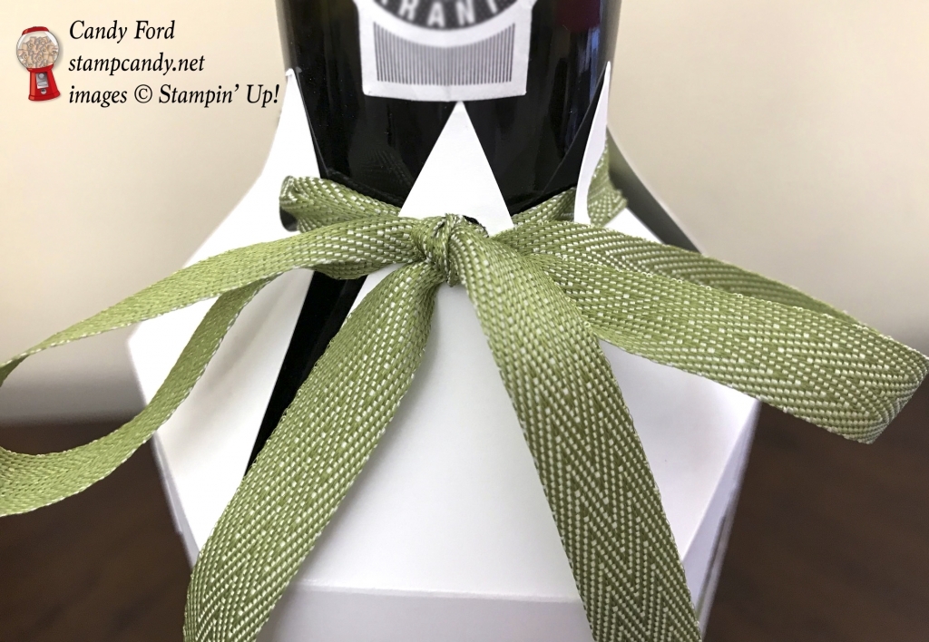 Wine Bottle Cover using Half Full stamp set by Stampin' Up! #stampcandy