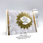 Debbie Catlett New Year card, Year of Cheer, Cheers to the Year, Foil Snowflakes, embellishments, heat emboss, Stampin' Up!
