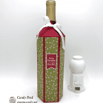 Stampin' Up! Brightly lit Christmas and Christmas Around the World DSP wine bottle gift wrap cover by Candy Ford of Stamp Candy