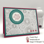 Stampin' Up! Cheers to the Years handmade new years day card by Candy Ford of Stamp Candy