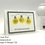 Stampin' Up! Ho Ho Ho lights Wishes All Aglow holiday card by Candy Ford of Stamp Candy
