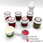 Stampin' Up! Merry Little Labels mini coffee cup k-cup holder by Candy Ford of Stamp Candy