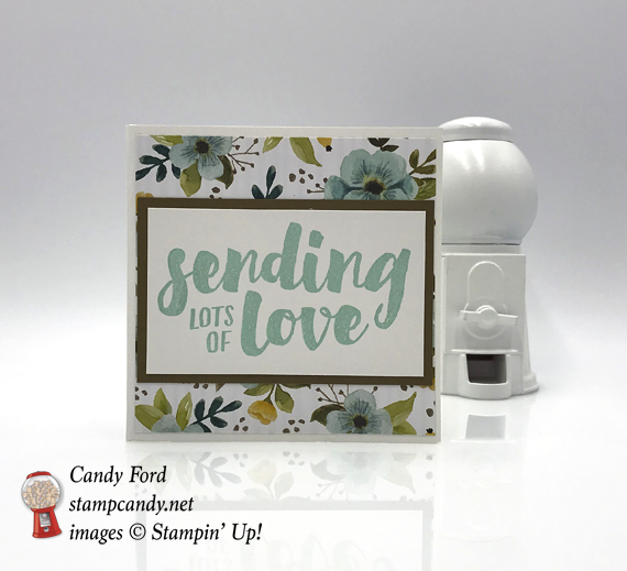 Stampin' Up! Whole Lot of Lovely Sending Lots of Love handmade fancy fold card by Candy Ford of Stamp Candy
