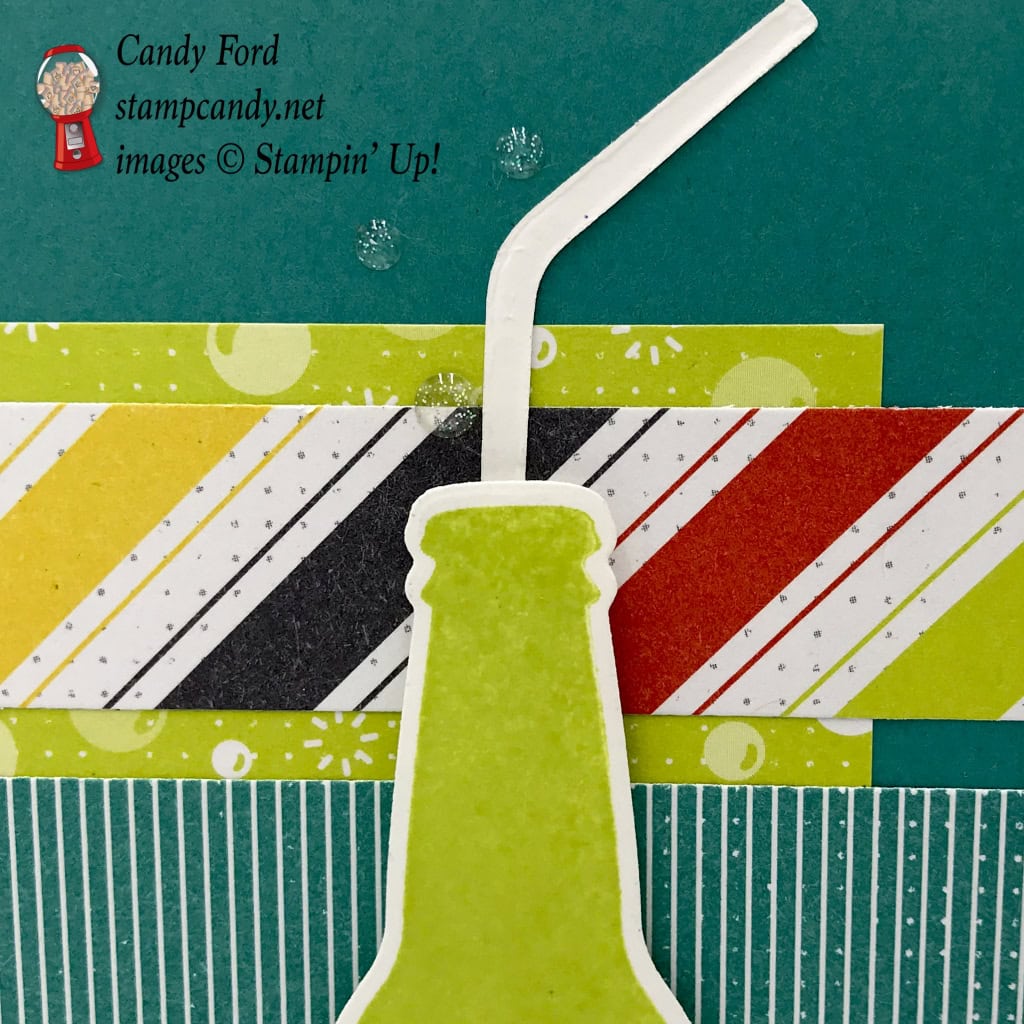 cards made with Bubble Over, Bottles & Bubbles Framelits Dies, Bubbles Fizz paper, by Stampin' Up! #stampcandy