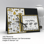 Stampin Up! Handmade Card Pick a Pattern Enjoy Today Mushrooms #StampCandy