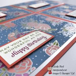 This lovely card was made with the Cake Soiree Bundle ( Cake Soiree stamp set and Sweet Cake Framelits Dies ) and Sweet Soiree Designer Series Paper by Stampin' Up! #stampcandy