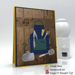 Stampin' Up! Apron of Love for the Best Dad Ever barbeque BBQ apron handmade card by Candy Ford of Stamp Candy