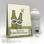 Stampin' Up! buble over birthday brew handmade card by Judy Newsome of Stamp Candy