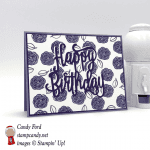 Stampin' Up! handmade card made using the Happy Birthday thinlit die and the Happy Birthday Gorgeous stamp set by Candy Ford of Stamp Candy