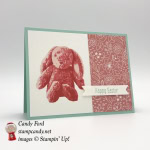 Happy Easter card made with the Sweet Little Something stamp set by Candy Ford of #stampcandy