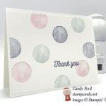 Stampin' Up! handmade polka dot thank you card made by Candy Ford of Stamp Candy