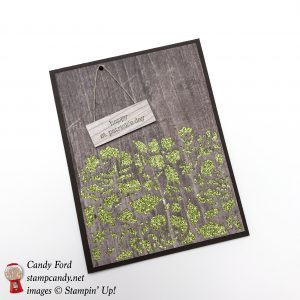 Happy St Patrick's Day card made with Teeny Tiny Wishes stamp set, Wood Textures paper, Myths & Magic glimmer paper, Detailed Floral Thinlits Dies by Stampin' Up! #stampcandy 