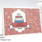 Happy Birthday mom mother card made with World's Best Trophy stamp set, Lotf of Labels Framelits Dies, Sweet Soiree DSP by Stampin' Up! #stampcandy
