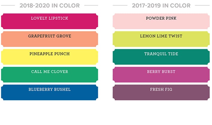 Stampin' Up! in colors, 2018 color revamp, #stampcandy