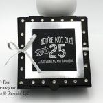 Five For All stamp set and a Mini Pizza Box by Stampin' Up! create a fun gift or party favor box for an Over the Hill type birthday party. #stampcandy