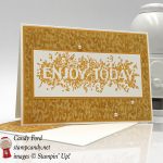 Enjoy Today card made with Big Wishes stamp set and Garden in Bloom Designer Series Paper by Stampin' Up! birthday card, wedding card #stampcandy