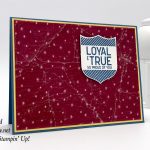 Patriotic card made with the Loyal & True stamp set and the cracked ice technique #stampcandy