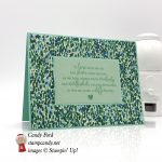 Simple card made with the Statement of My Heart stamp set and Garden Impressions Designer Series Paper by Stampin' Up! #stampcandy