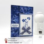 Lovely birthday card made with the new Itty Bitty Greetings stamp set and Garden Impressions DSP by Stampin' Up! #stampcandy