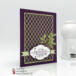 Life is Sweeter with Friends like you, card made using the Detailed With Love stamp set, Pretty Label Punch, Pretty Pines Thinlits Dies, and Delightfully Detailed Laser Cut Specialty Paper by Stampin' Up! #stampcandy