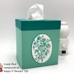 Very Vintage tissue box cover. Stampin' Up! #stampcandy