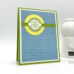 Stitched All Around and Handwritten stamp sets join to make this cheery card. #stampcandy