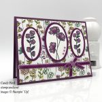 floral card made with the Love What You Do stamp set, Share What You Love paper, and Layering Ovals Framelits Dies by Stampin' Up! #stampcandy