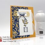 Here's a card made with the Seasoned With Kindness host stamp set, Stitched Label Framelits Dies, and Garden Impressions paper by Stampin' Up! #stampcandy