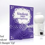 Stampin Up Abstract Impressions Stitched Labels Framelits Butterfly Springtime Impressions Thinlits handmade card by Candy Ford of Stamp Candy