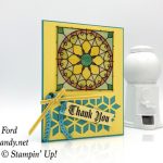 Stampin Up Graceful Glass DSP and Painted Glass handmade thank you card by Candy Ford of Stamp Candy
