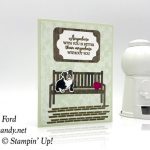 Stampin' Up! Sitting Pretty handmade dog card by Candy Ford of Stamp Candy