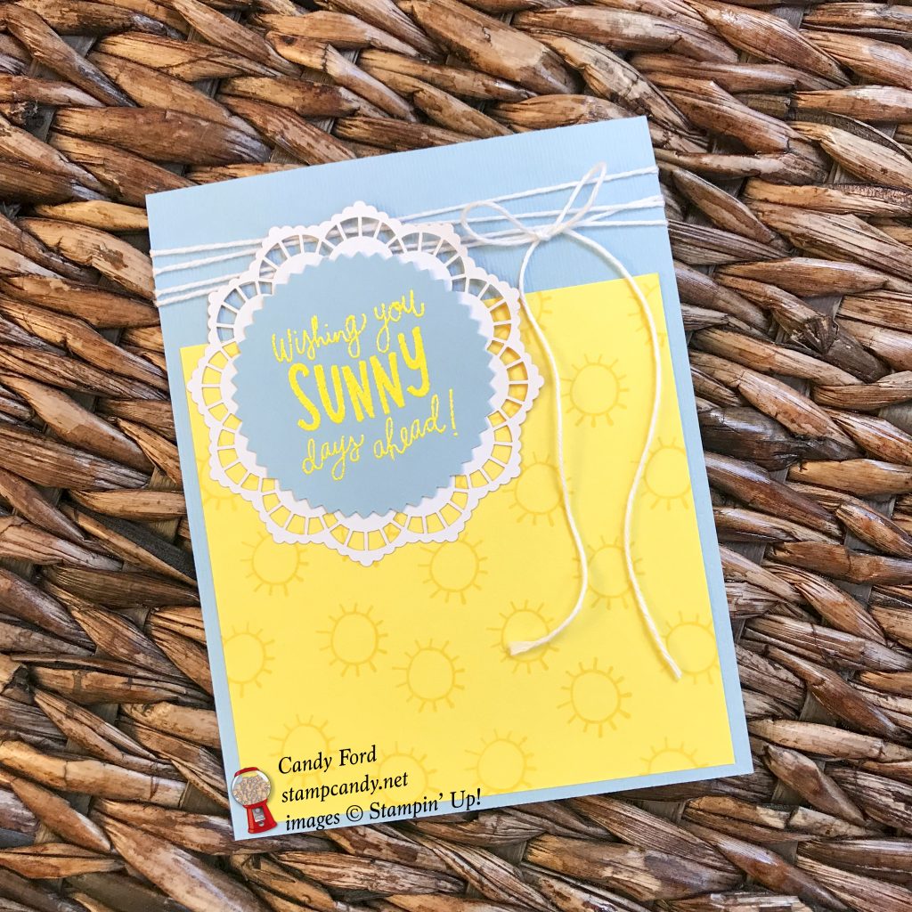 Sunny Days card for the June 2018 IRBH InKing Royalty Blog Hop #stampcandy