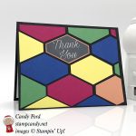 Thank You card made with the Accented Blooms stamp set and Tailored Tag Punch, in the new 2018-2020 In Colors. Stampin' Up! #stampcandy