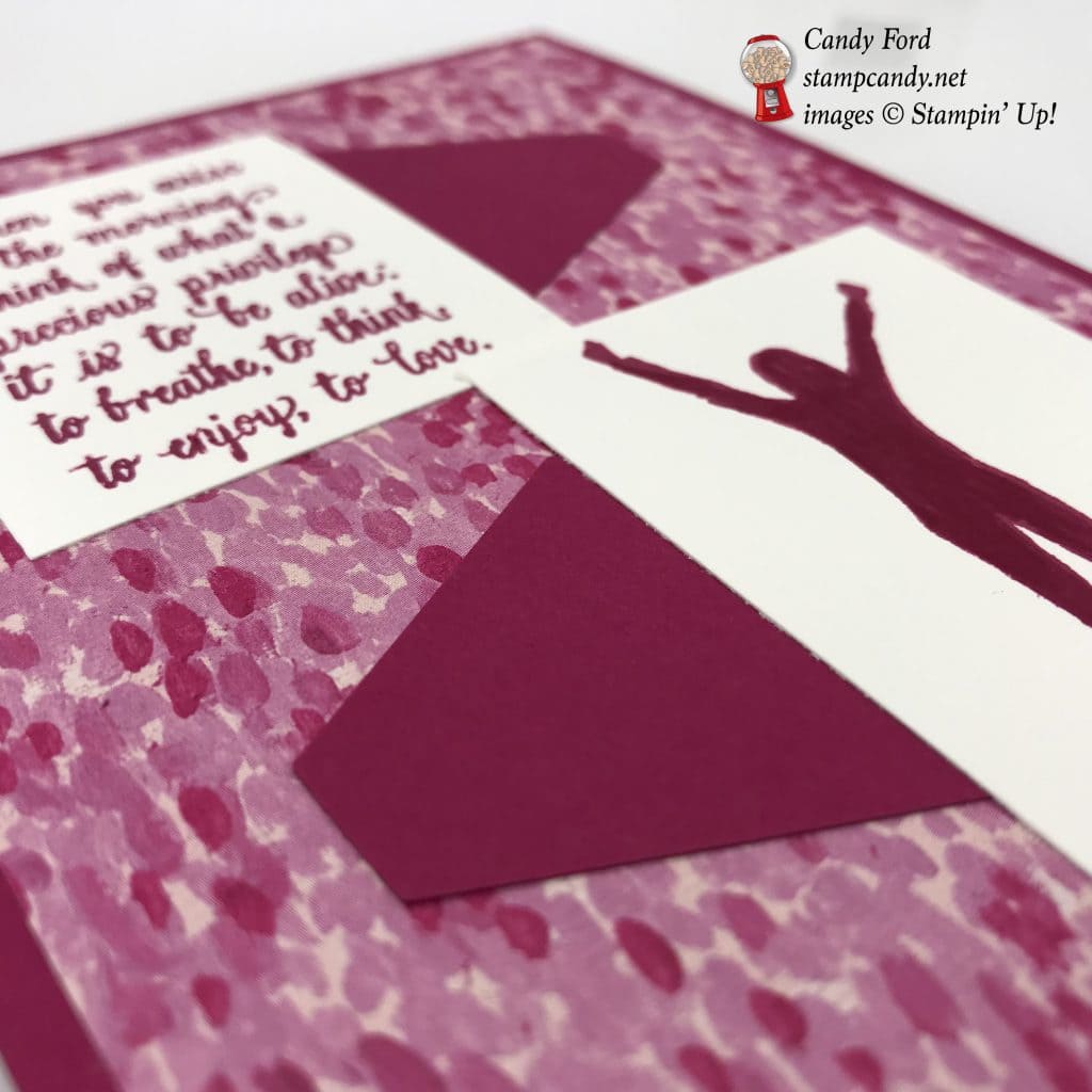 Enjoy Life card in Lovely Lipstick by Stampin' Up! #stampcandy