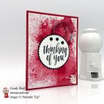 Rooted in Nature thinking of you card with Brusho. Stampin' Up! #stampcandy