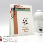 Sending Hugs card made with the One For All stamp set by Stampin' Up! The colors are Fresh Fig, Grapefruit Grove, and Mint Macaron #stampcandy