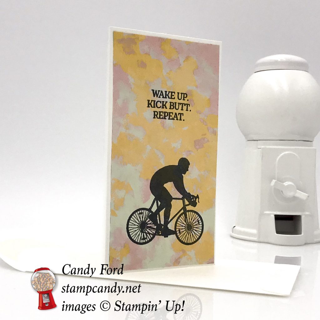 Enjoy Life narrow note card, Stampin' Up! #stampcandy