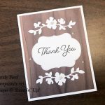 Blended Seasons Bundle thank you card with Wood Textures by Stampin' Up! #stampcandy