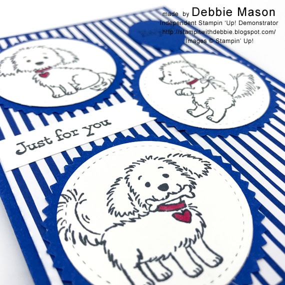 Debbie Mason Stampin' Up! Blueberry Bushel Bella & Friends handmade card