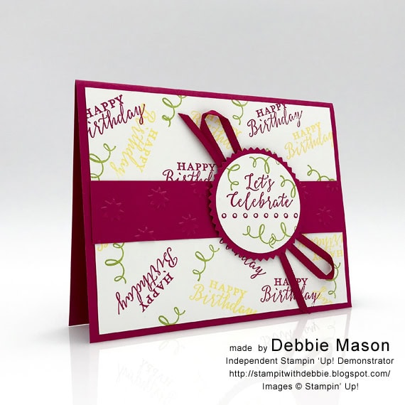 Debbie Mason Stampin' Up! Detailed with Love Birthday card