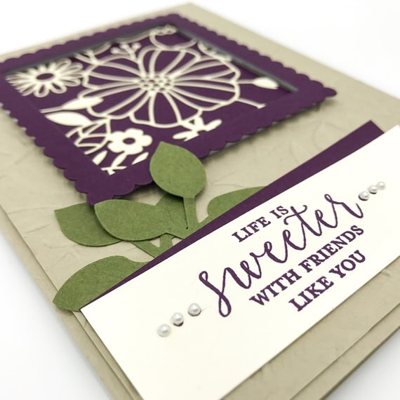 Debbie Mason - Stampin' Up! Detailed With Love Life is Sweeter with friends like you handmade card.