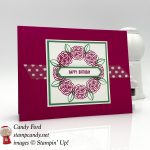 Happy Birthday Gorgeous Stamparatus wreath card, Stampin' Up! #stampcandy
