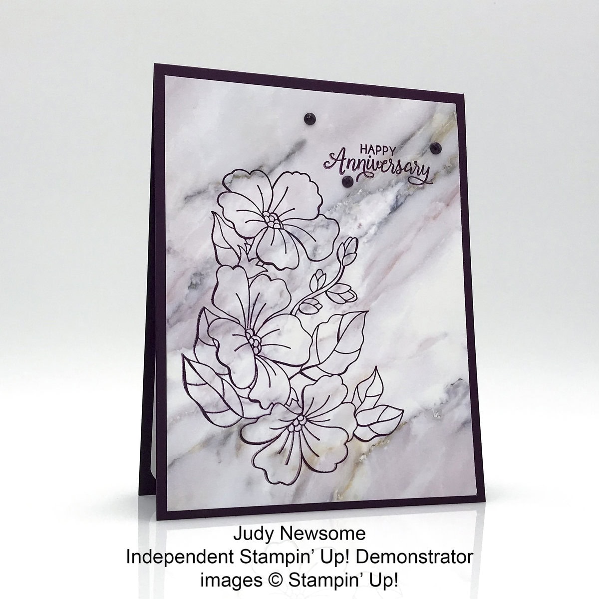 Judy Newsome August 2018 Creative Challenge birthday card