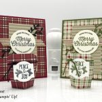 Stampin' Up! Festive Farmhouse handmade card and self close box by Candy Ford of #stampcandy