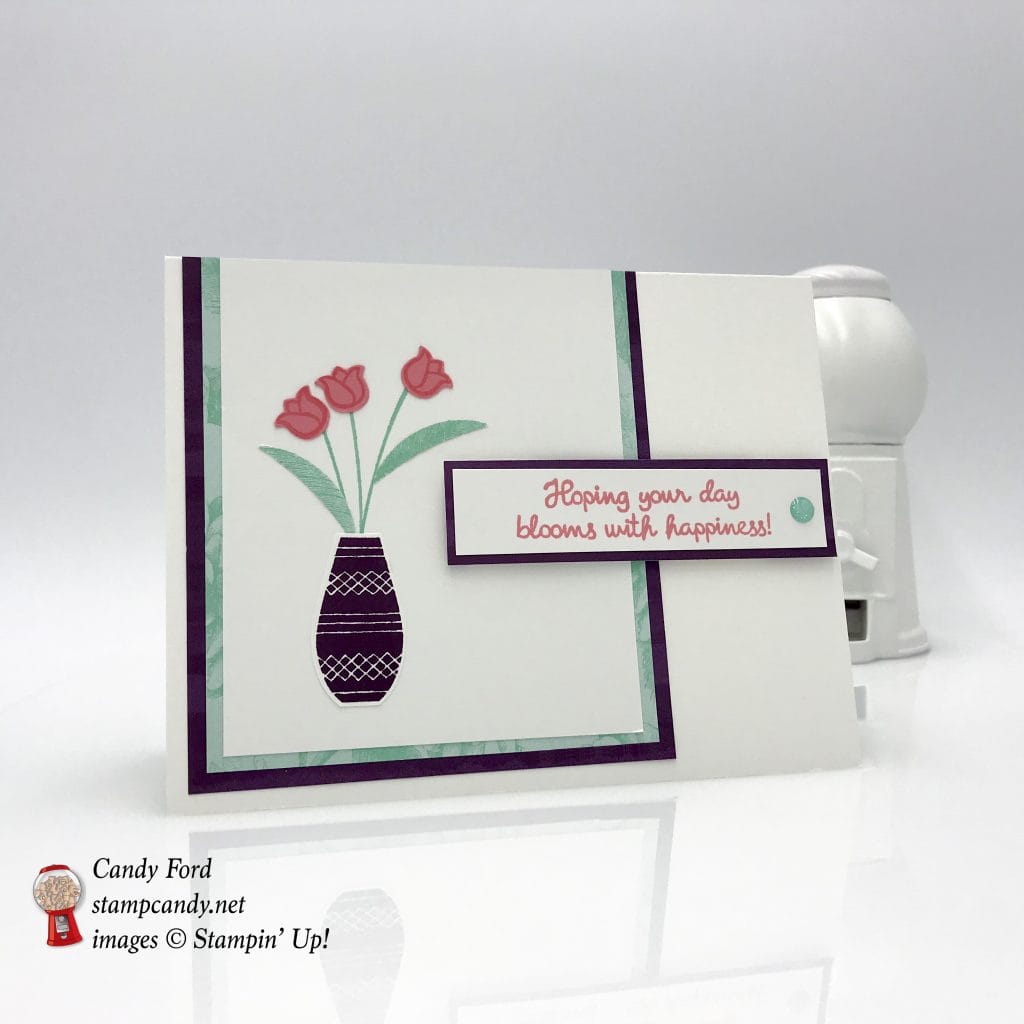 card made using the Varied Vases stamp set and Vase Builder Punch by Stampin' Up! #stampcandy