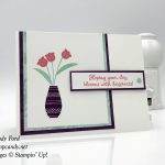 card made using the Varied Vases stamp set and Vase Builder Punch by Stampin' Up! #stampcandy